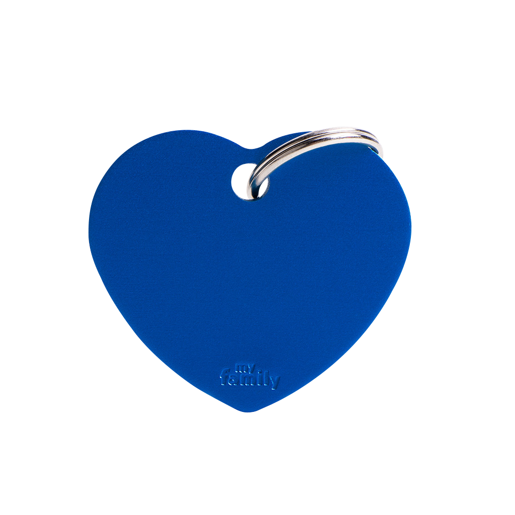 MY FAMILY ALUMINUM HEART BLUE L