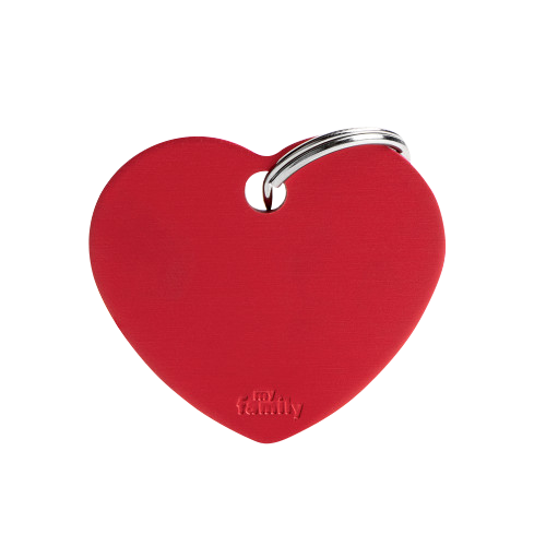 MY FAMILY BASIC ALUMINUM HEART RED L