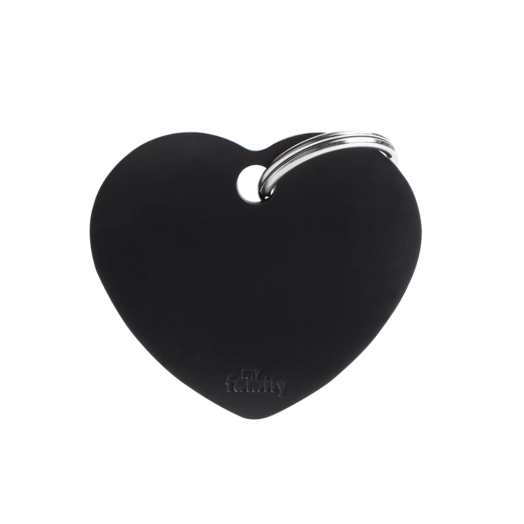 MY FAMILY BASIC ALUMINUM HEART BLACK L
