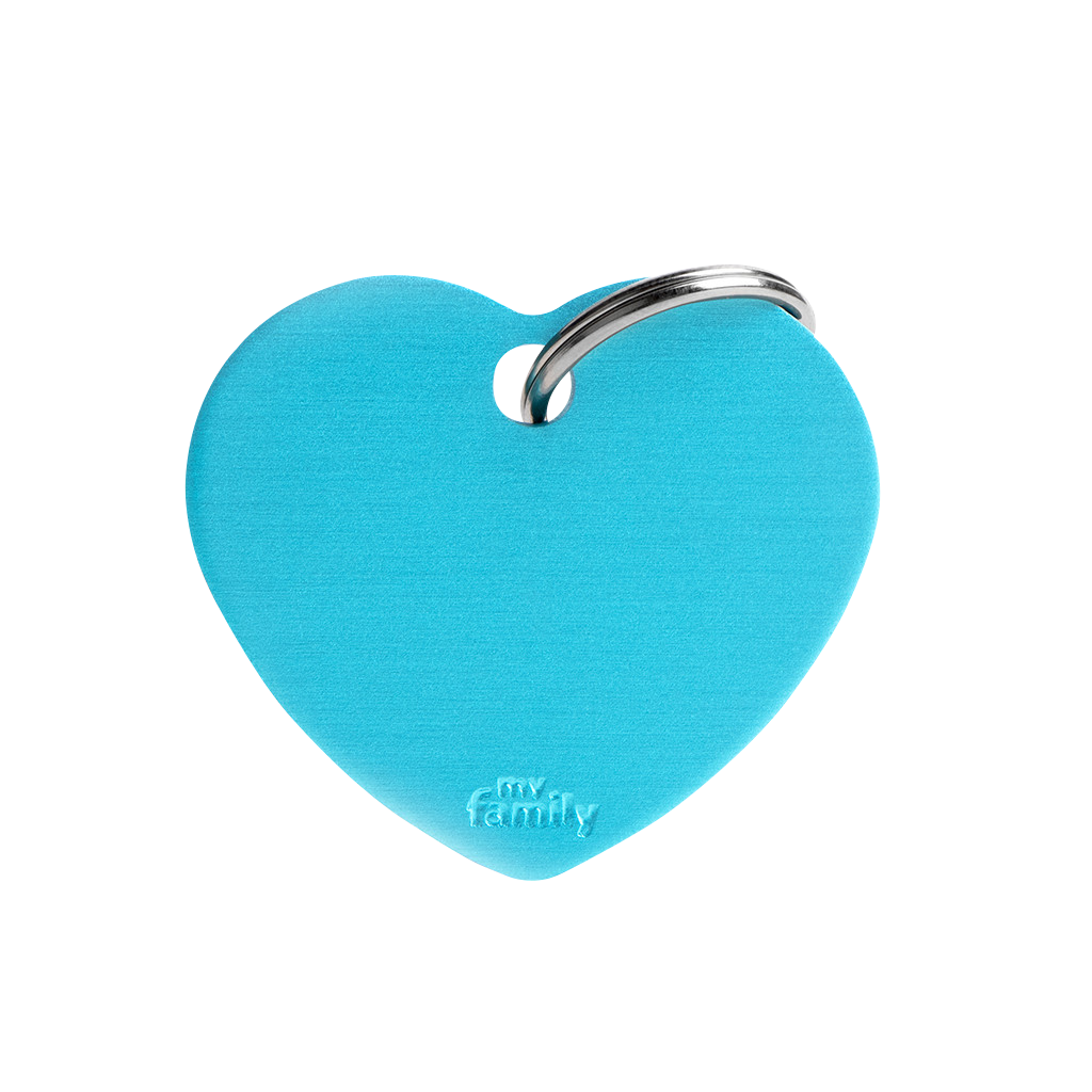 MY FAMILY ALUMINUM HEART LIGHT BLUE L