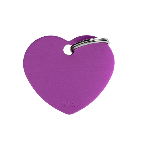 MY FAMILY ALUMINUM HEART PURPLE L