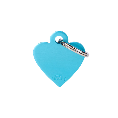 MY FAMILY ALUMINUM HEART LIGHT BLUE S