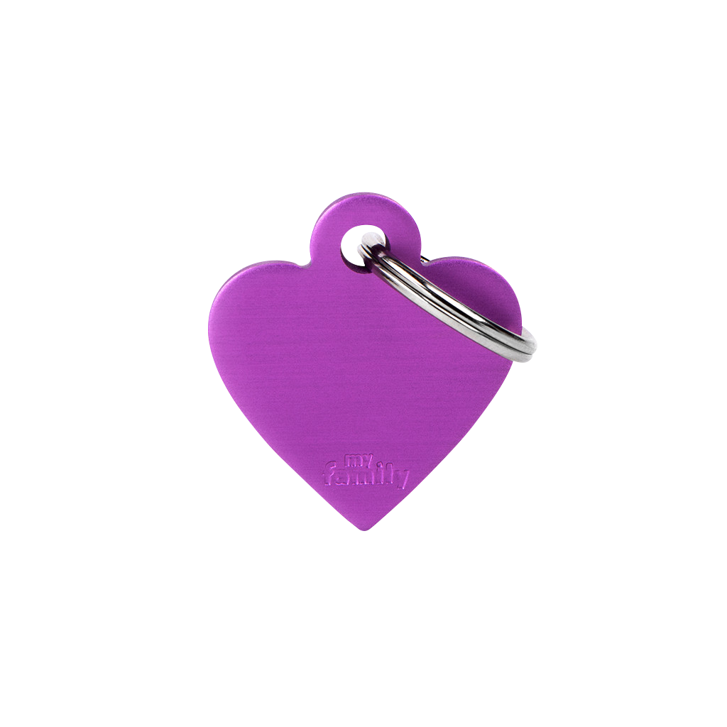 MY FAMILY ALUMINUM HEART PURPLE S