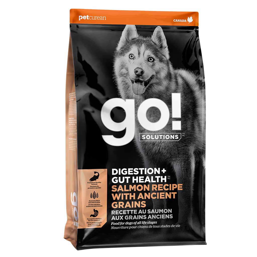 GO DOG DIGESTION GUT HEALTH SALMON W/ANCIENT GRAINS 22LB