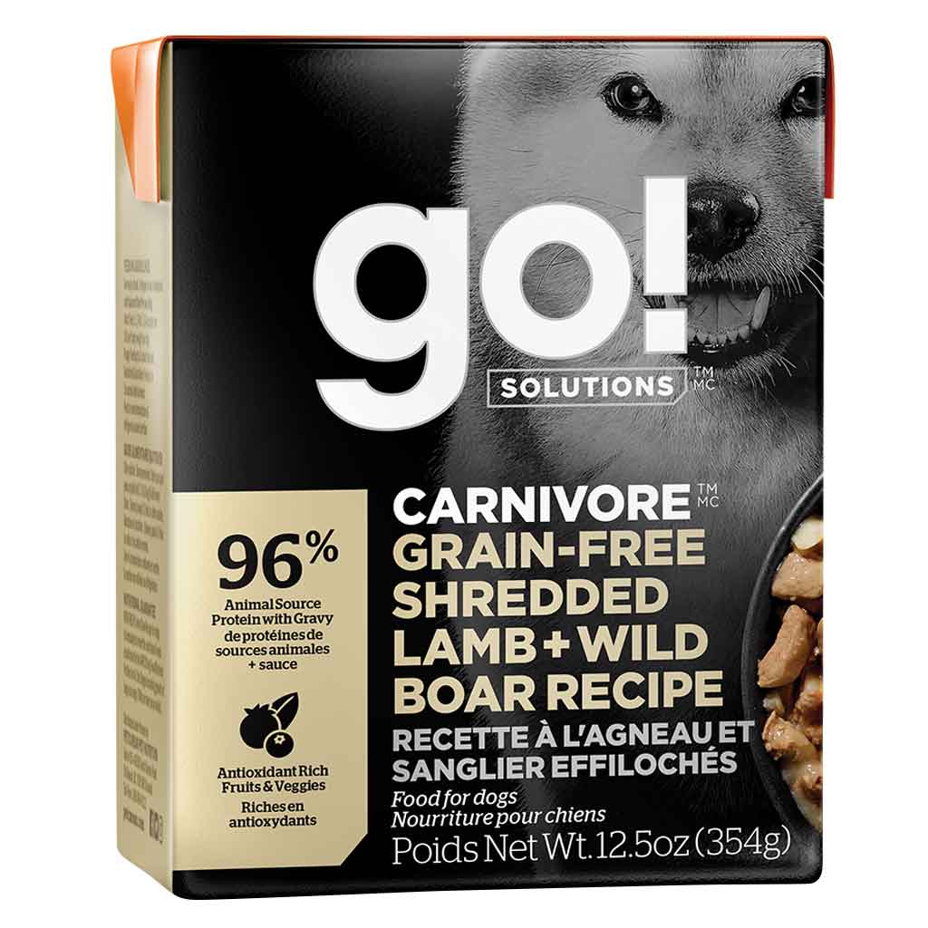 GO DOG CARNIVORE GF SHREDDED LAMB WILD BOAR 12.5OZ