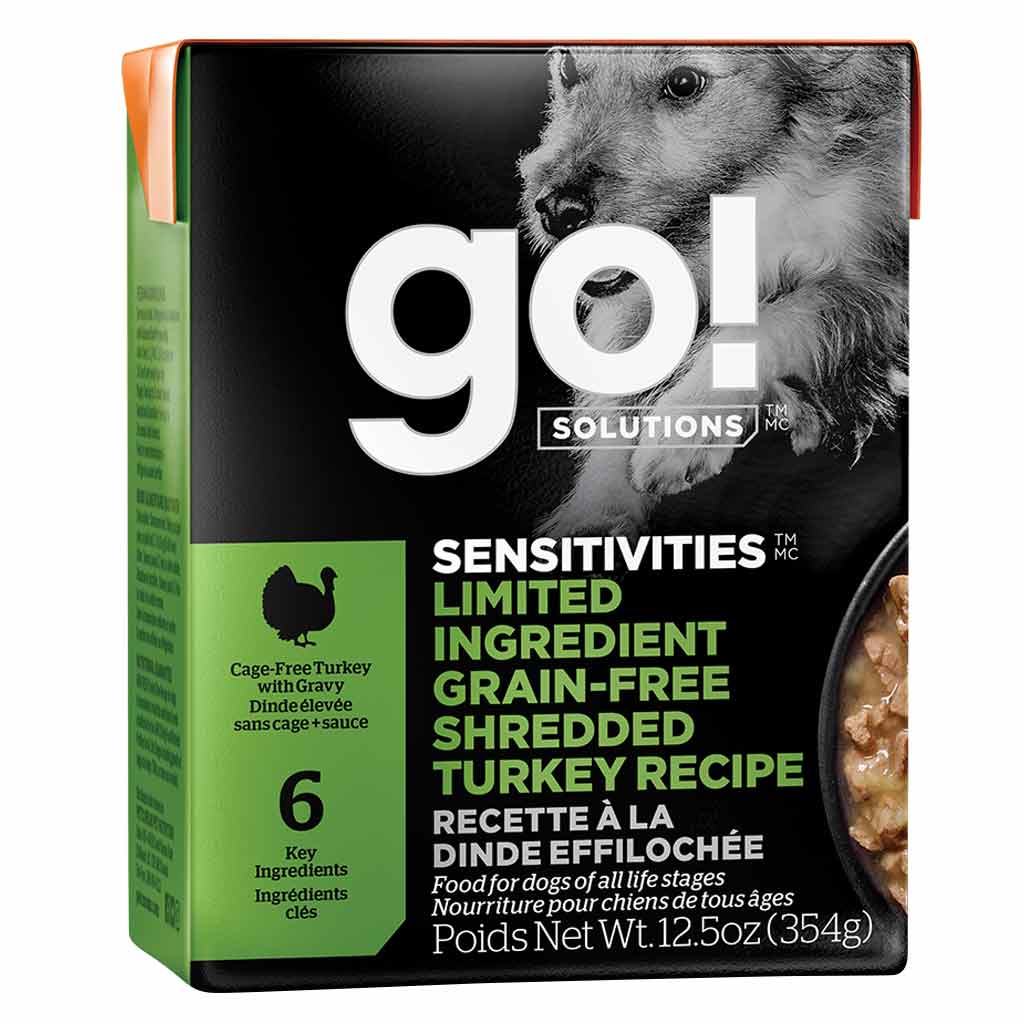 DMB - GO DOG SENSITIVITIES LID GRAIN FREE SHREDDED TURKEY 12.5OZ
