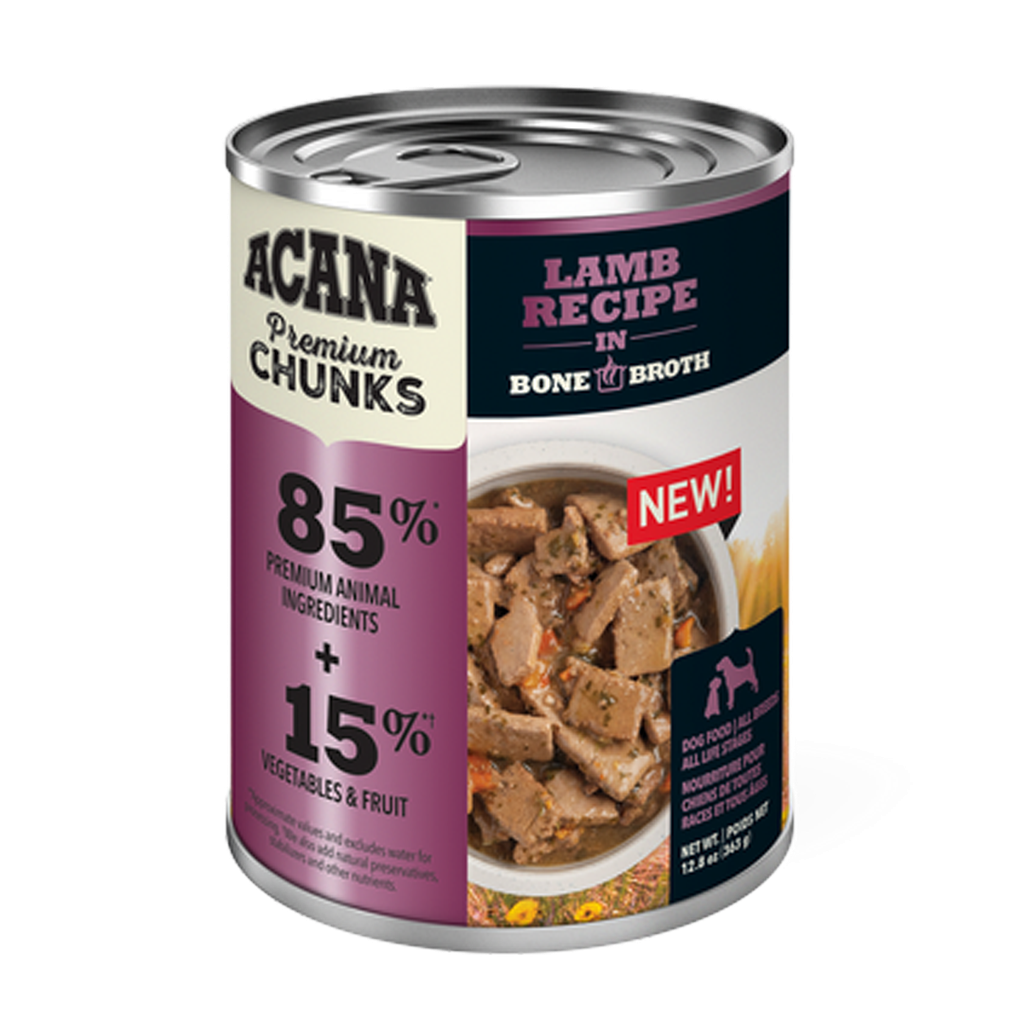 ACANA DOG CHUNKS LAMB RECIPE IN BONE BROTH 363g (12.8OZ)