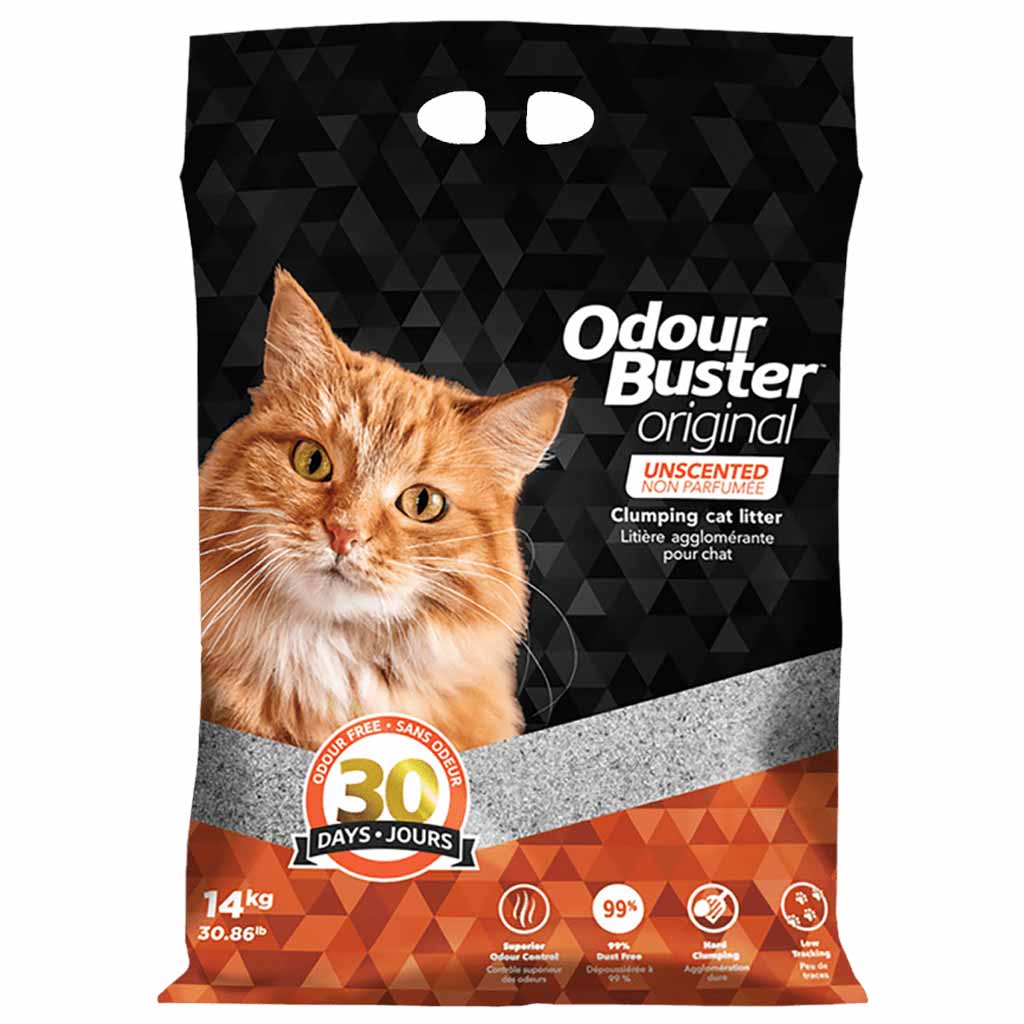 ODOUR BUSTER ORIGINAL PREMIUM CLUMPING CAT LITTER BAG 14KG