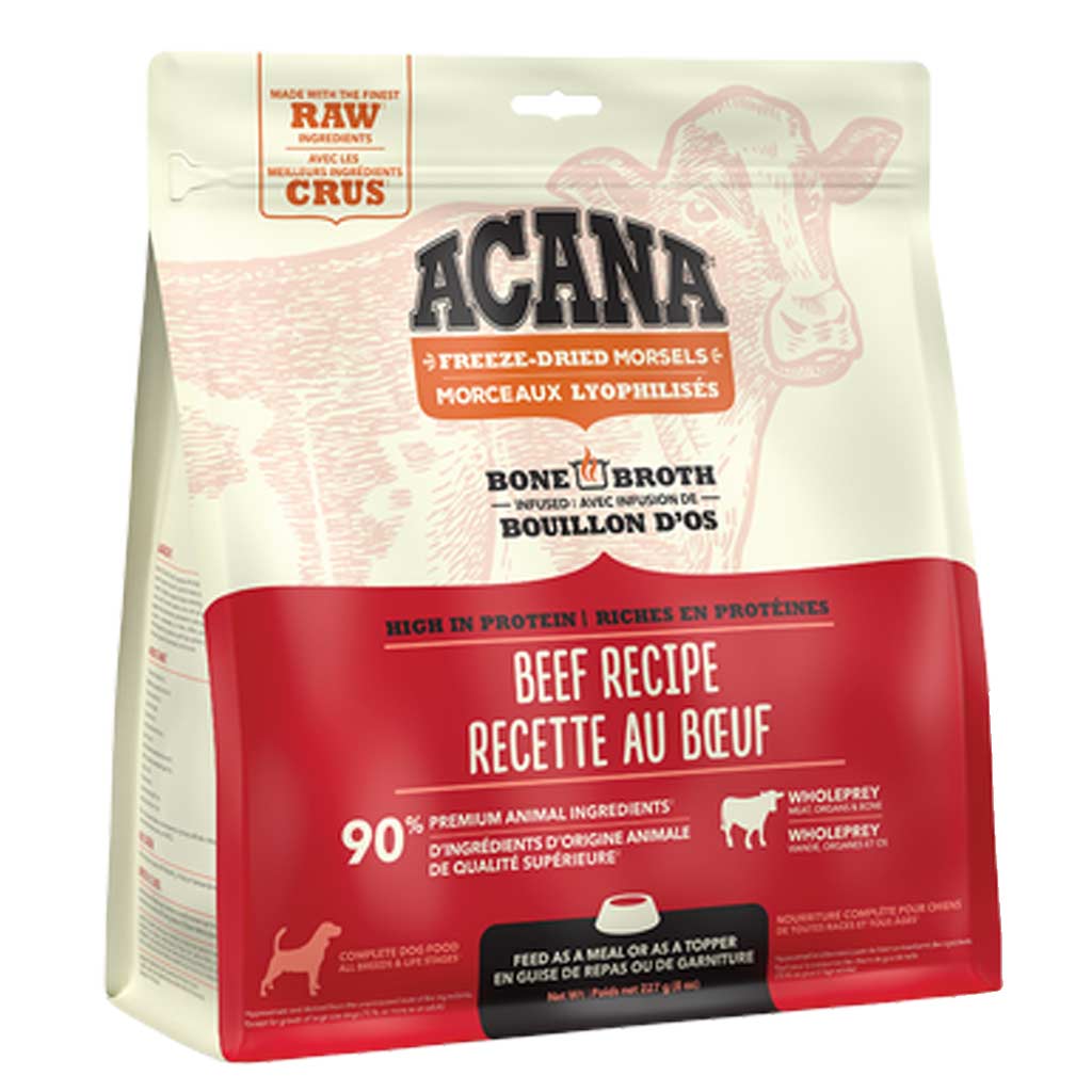 ACANA DOG FREEZE DRIED MORSELS BEEF RECIPE 227G