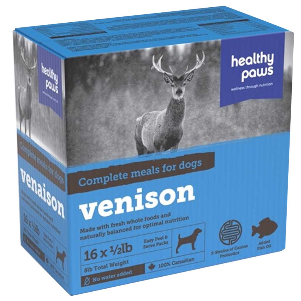 DR - HEALTHY PAWS DOG COMPLETE DOG DINNER VENISON 12 x 1/2LB