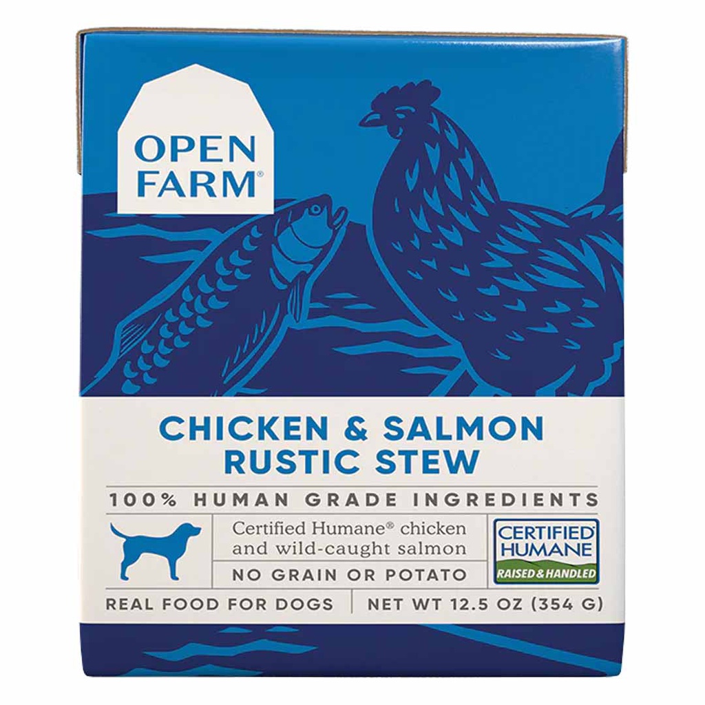 OPEN FARM DOG RUSTIC STEW CHICKEN &amp; SALMON 12.5OZ