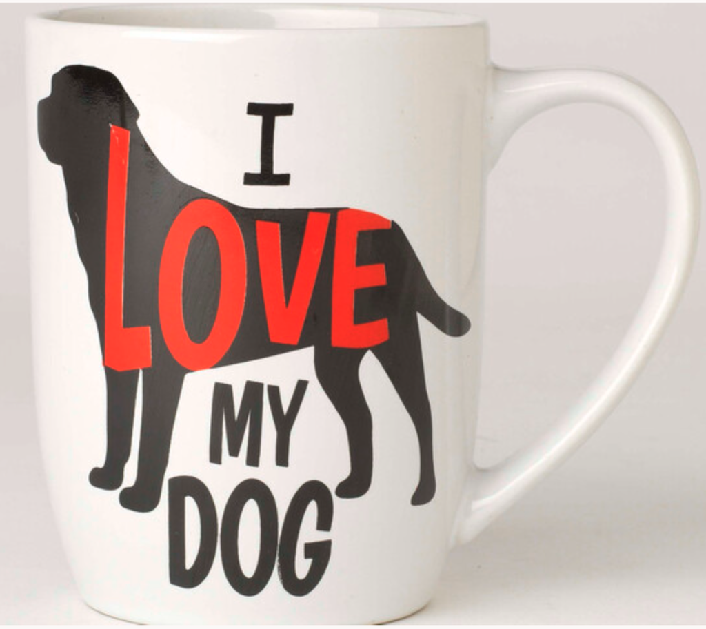 PETRAGEOUS I LOVE MY DOG MUG 24OZ