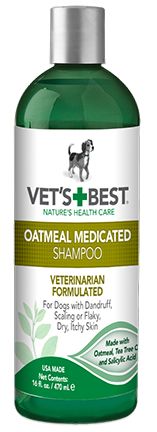 VETS BEST MEDICATED OATMEAL DOG SHAMPOO 16OZ