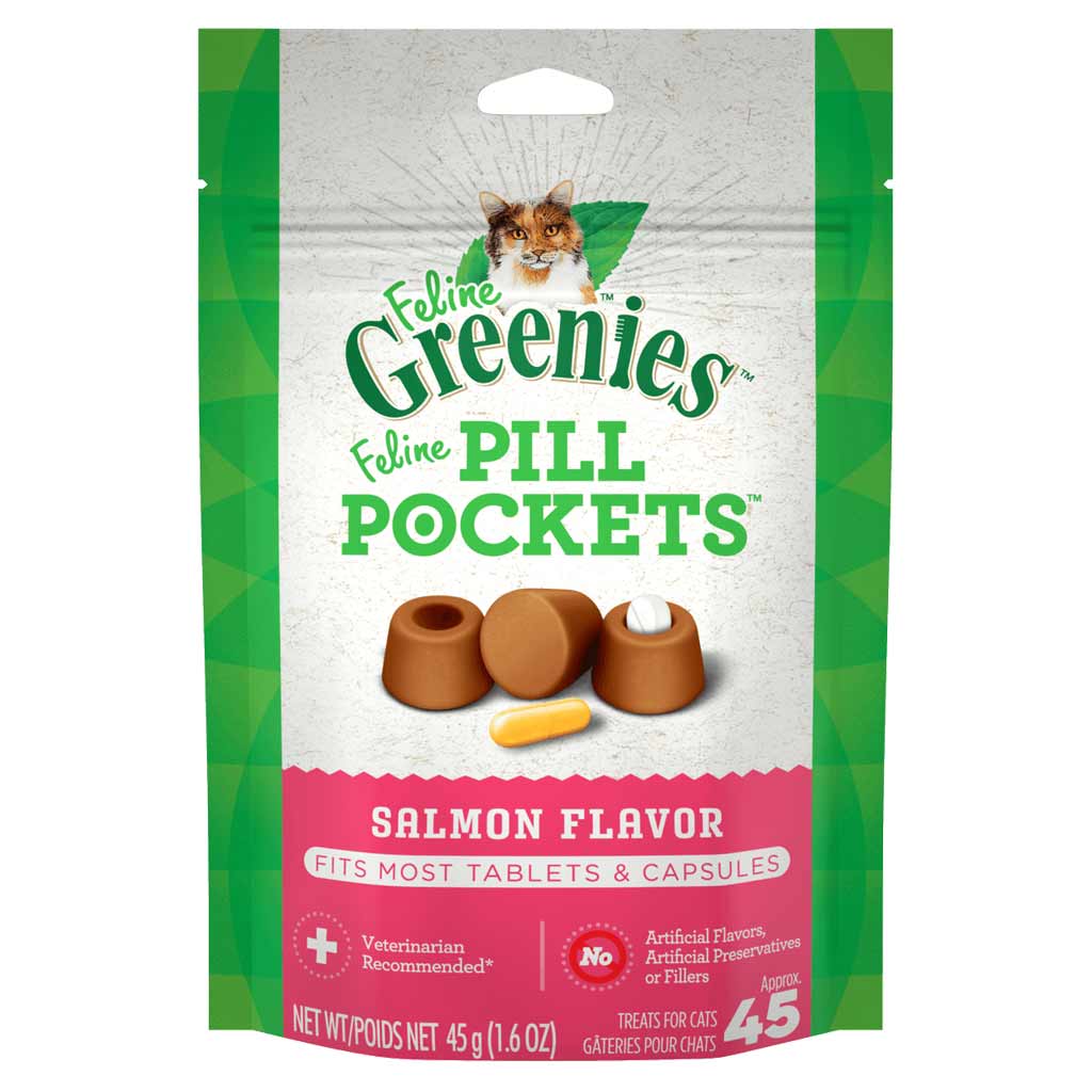DR - GREENIES FELINE PILL POCKET SALMON 1.6OZ