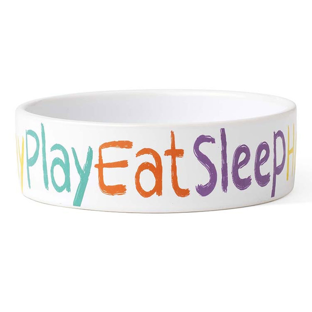 DMB - PETRAGEOUS CRAYON PUP SHALLOW BOWL WHITE 5"