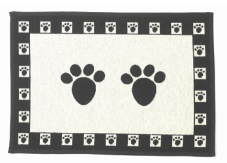 PETRAGEOUS PAWS TAPESTRY PLACEMAT NATURAL/BLACK