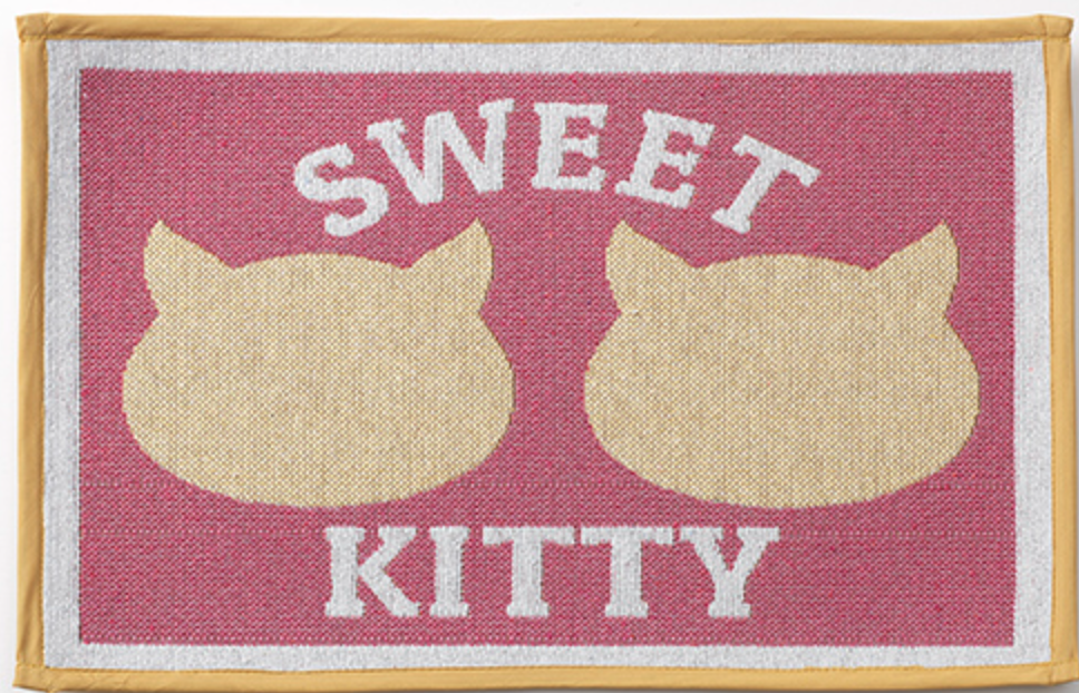 PETRAGEOUS SWEET KITTY TAPESTRY PLACEMAT PINK