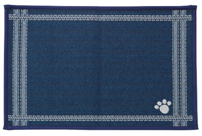 PETRAGEOUS MATTRESS TICKING TAPESTRY MAT NAVY