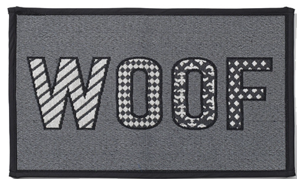 PETRAGEOUS WOOF TAPESTRY PLACEMAT GRAY