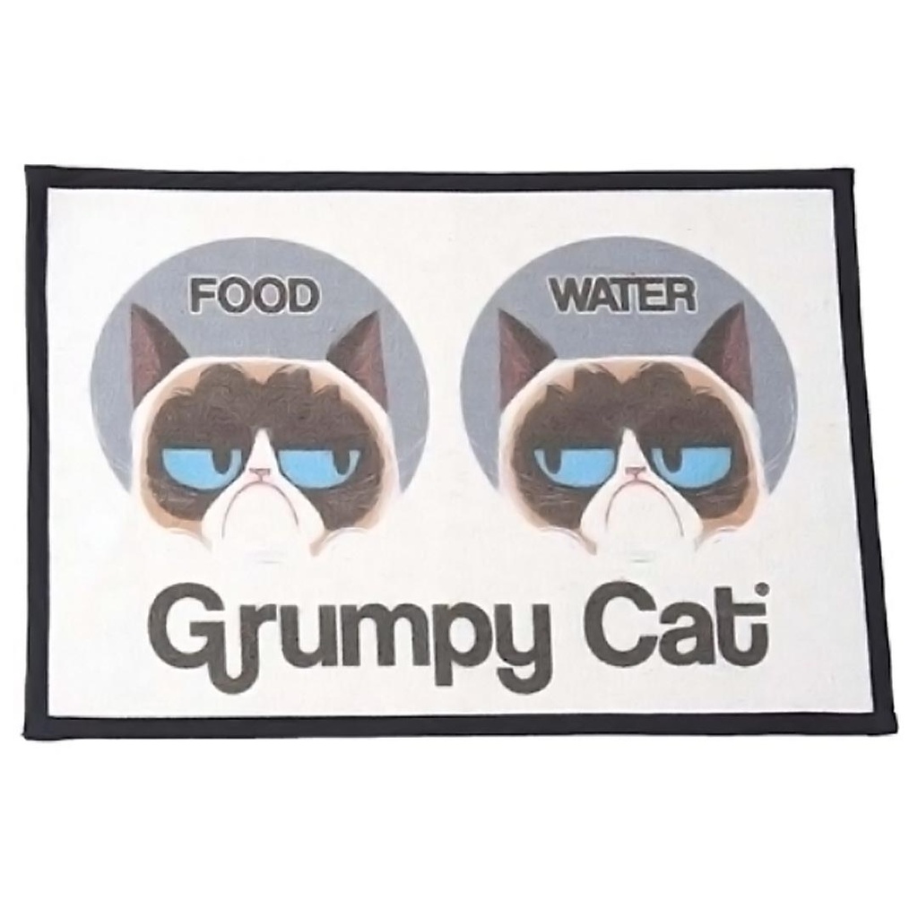 DV - PETRAGEOUS GRUMPY CAT WOVEN NON-SLIP MAT WHITE