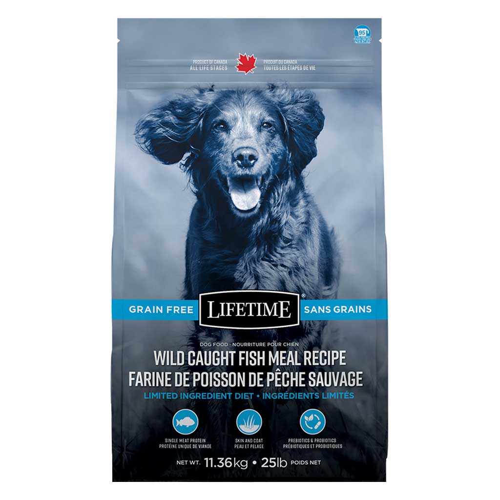 DMB - LIFETIME DOG ALL LIFE STAGES GRAIN FREE WILD CAUGHT FISH 25LBS