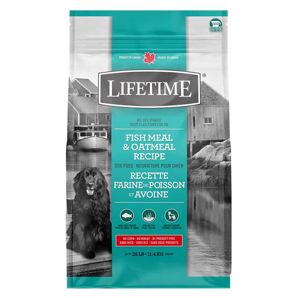 DMB - LIFETIME DOG ALL LIFE STAGES FISH &amp; OATMEAL 25LB