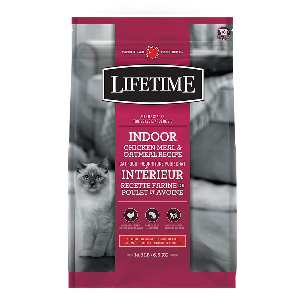 LIFETIME CAT ALL LIFE STAGES INDOOR CHICKEN & OATMEAL 5LB