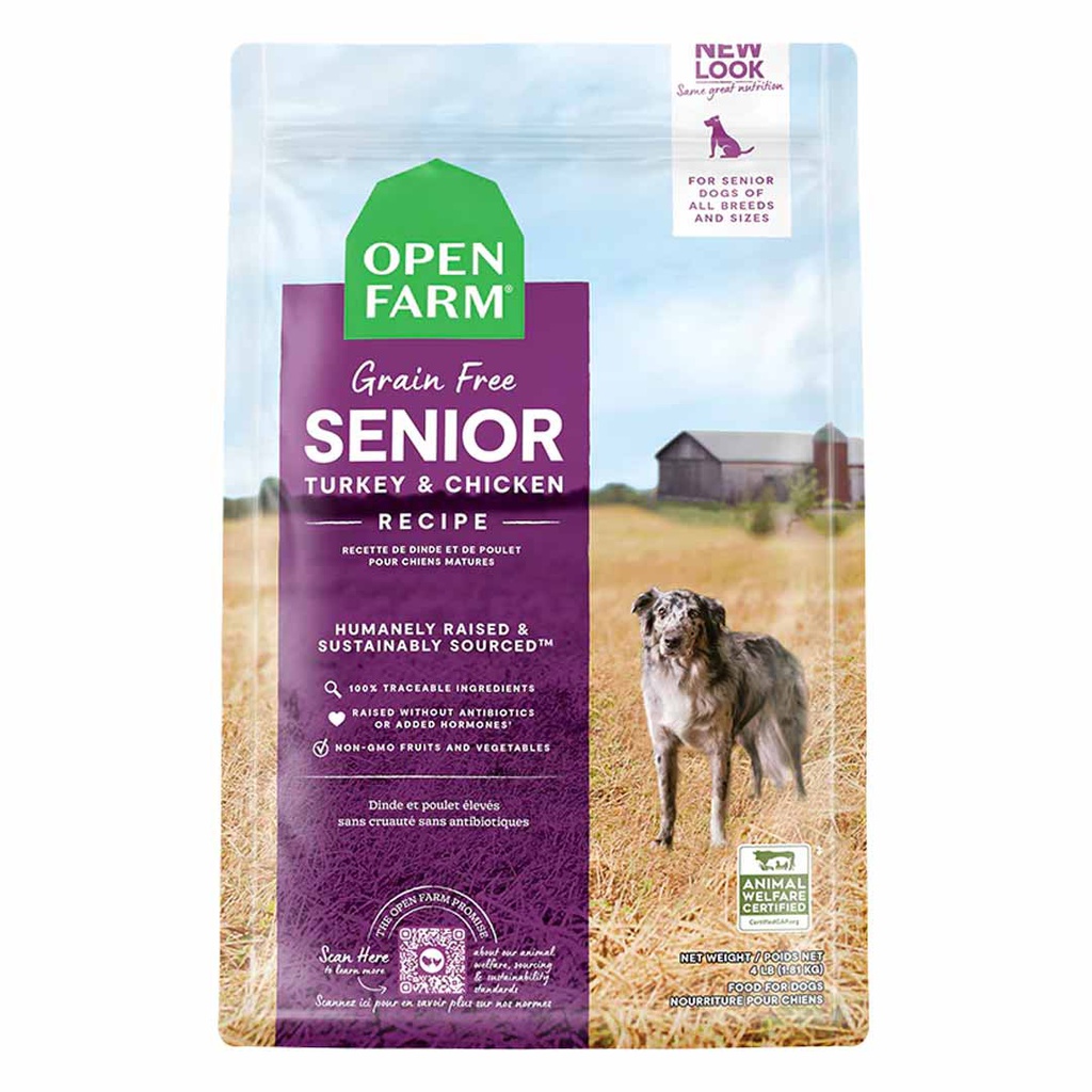 OPEN FARM DOG SENIOR TURKEY &amp; CHICKEN 4LB