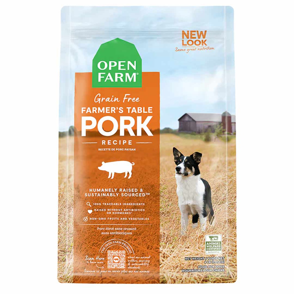 OPEN FARM DOG FARMER'S TABLE PORK RECIPE 22LB