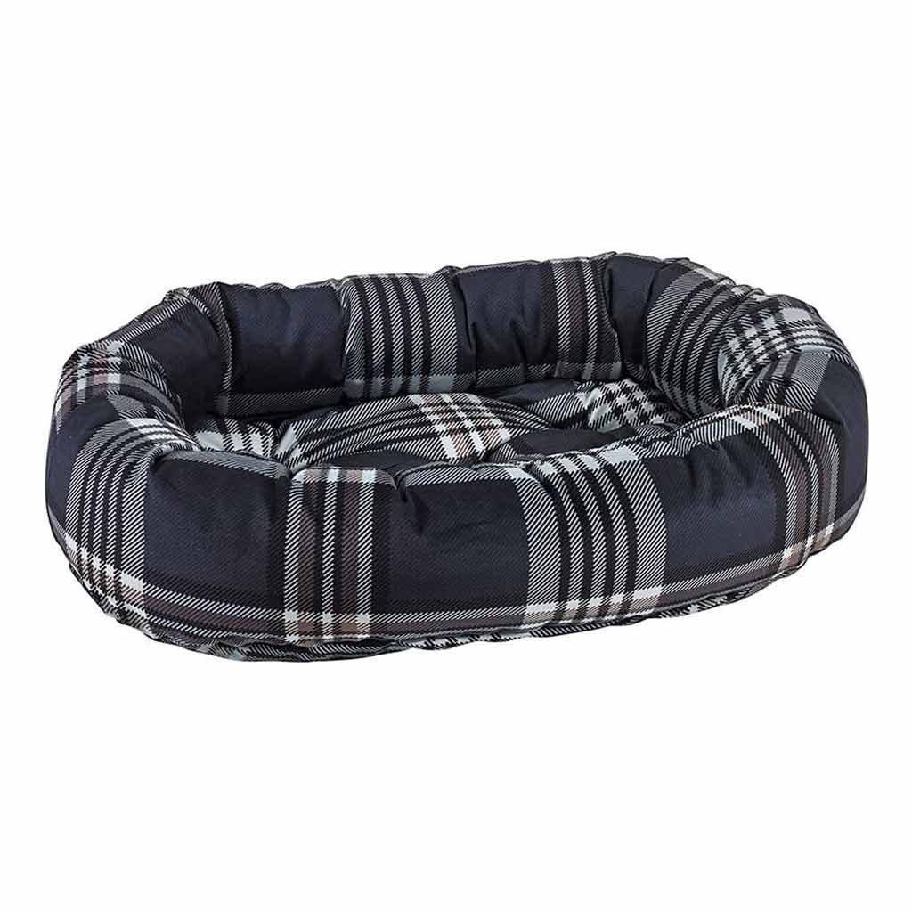 BOWSERS DONUT BED GREYSTONE TARTAN SM