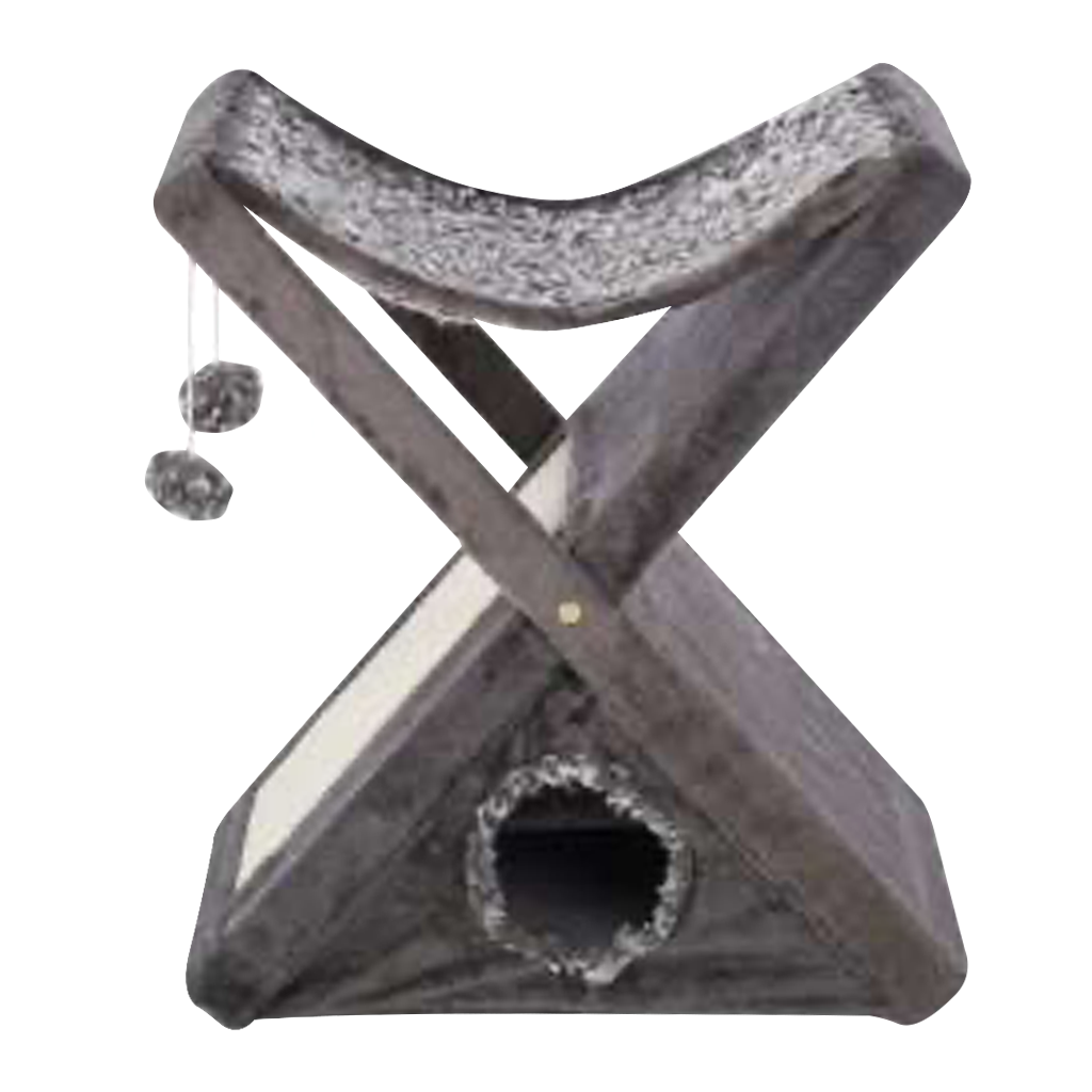 PREVUE PET X-TRA FUN KITTY CENTER 25&quot;H x 22.5&quot;L GREYGREY