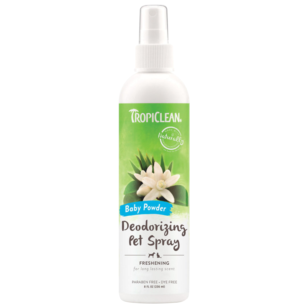 DR - TROPICLEAN BABY POWDER DEODORIZING PET SPRAY 8OZ