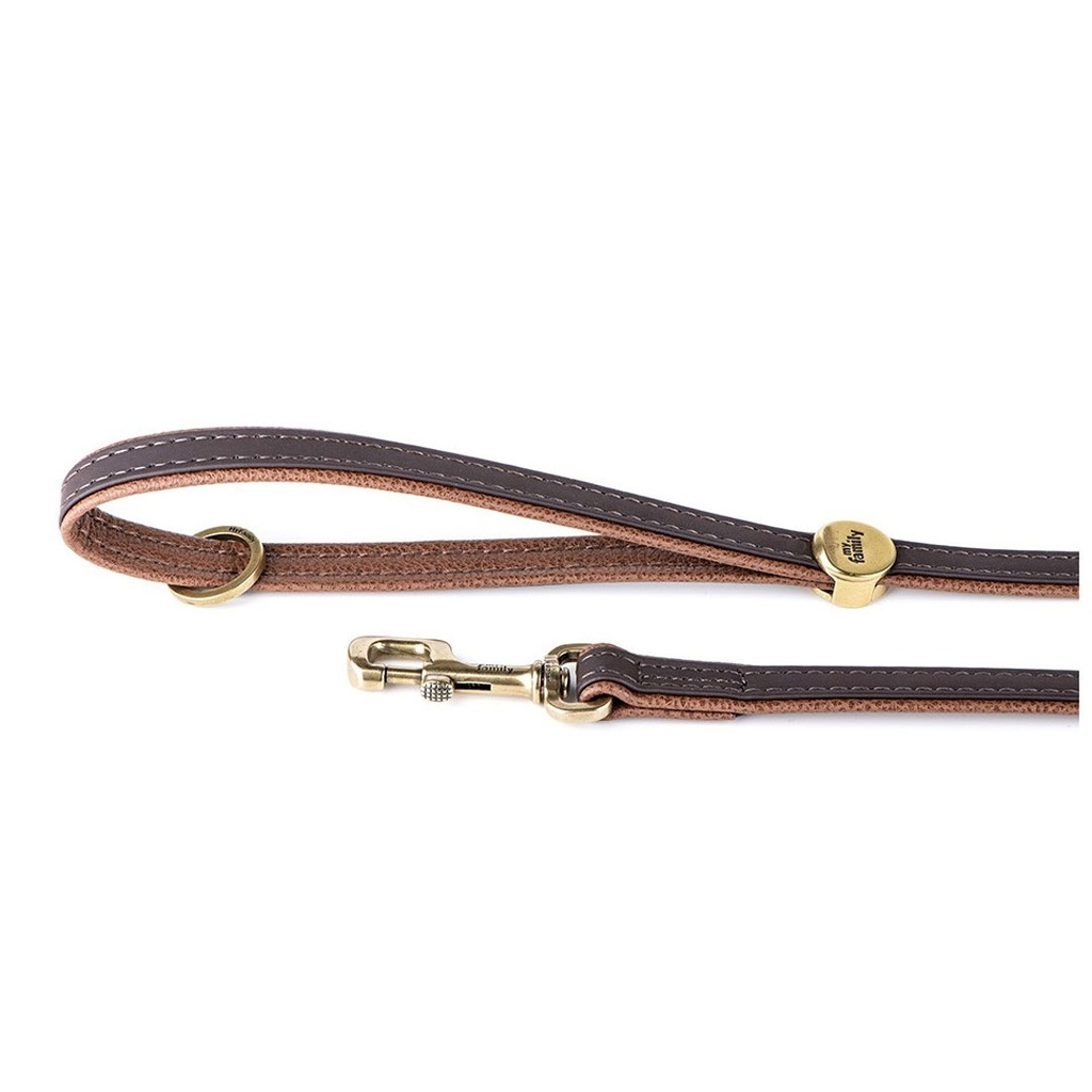 MY FAMILY BILBAO LEASH FAUX LEATHER BRN