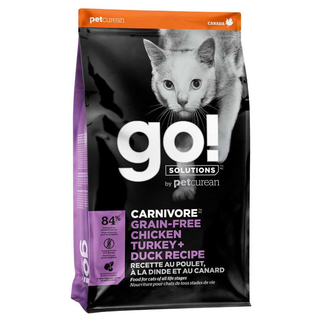 GO CAT CARNIVORE GRAIN FREE CHICKEN, TURKEY, & DUCK 8LB