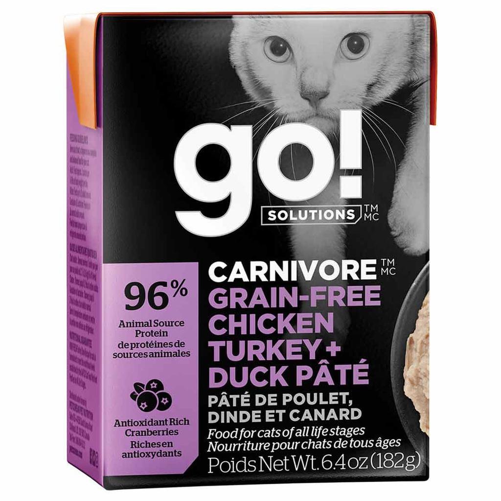 DMB - GO CAT CARNIVORE CHICKEN, TURKEY, DUCK PATE 6.4OZ