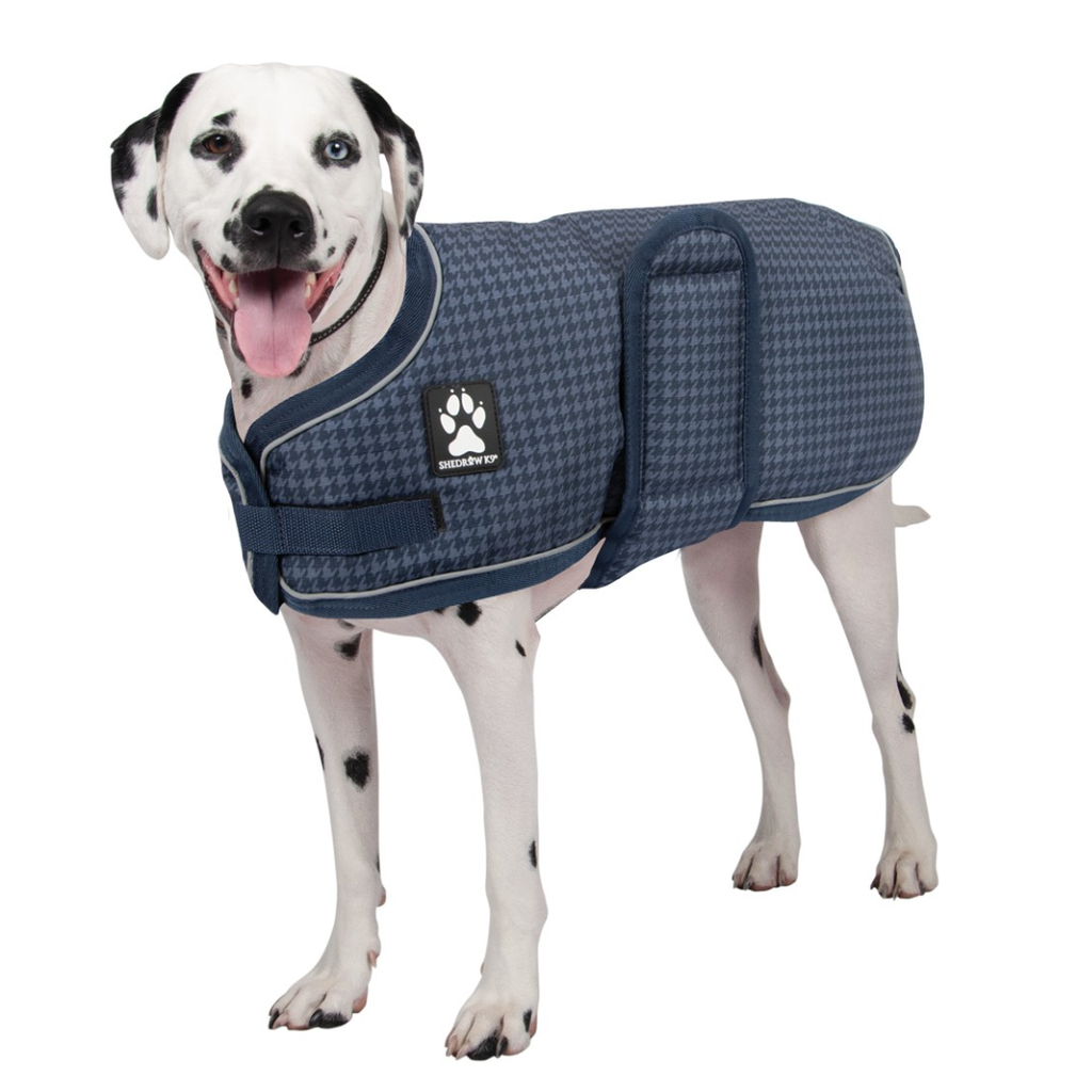 SHEDROW K9 EXPEDITION DOG COAT DRESS BLUE HOUNDSTOOTH MS