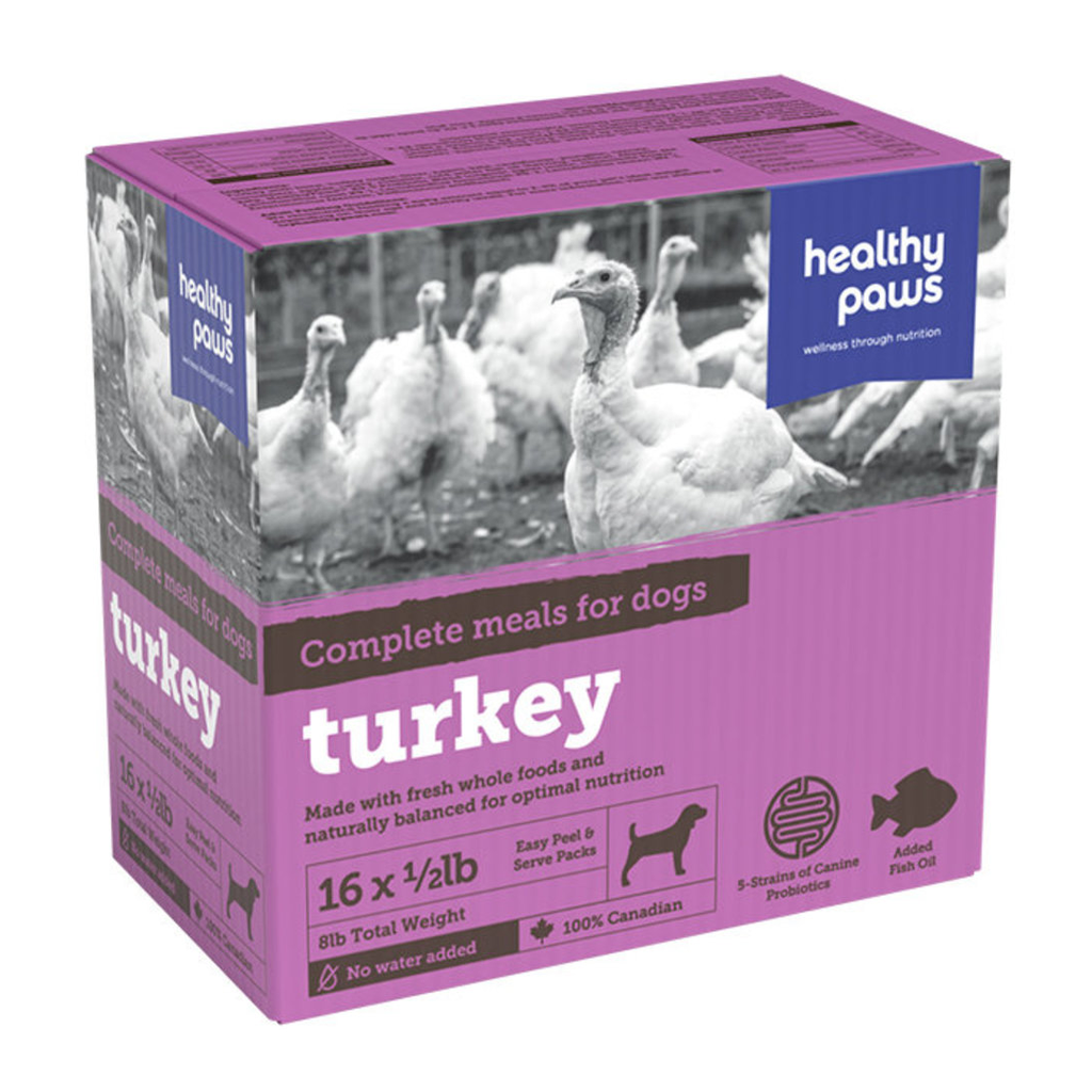 HEALTHY PAWS CANINE COMPLETE DINNER TURKEY 16 x 1/2LB