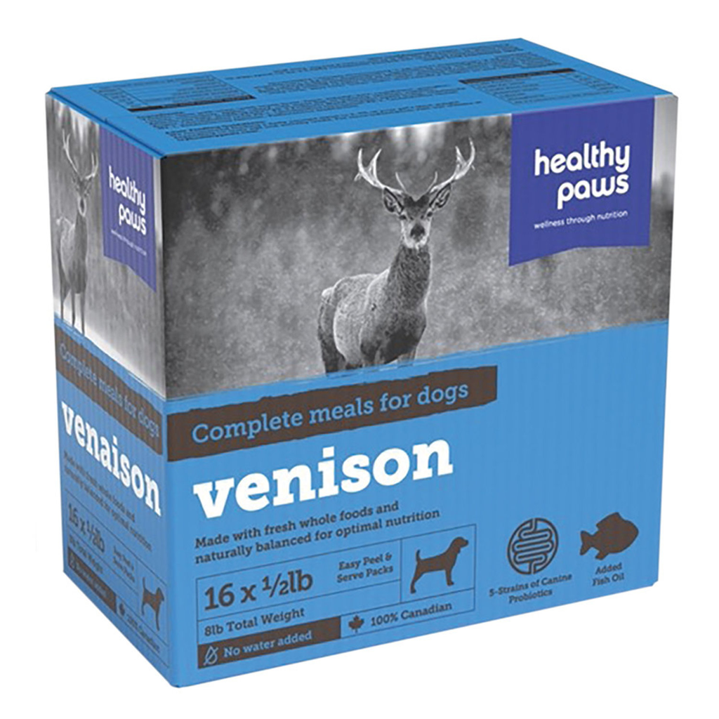 HEALTHY PAWS CANINE COMPLETE DINNER VENISON 16 x 1/2LB