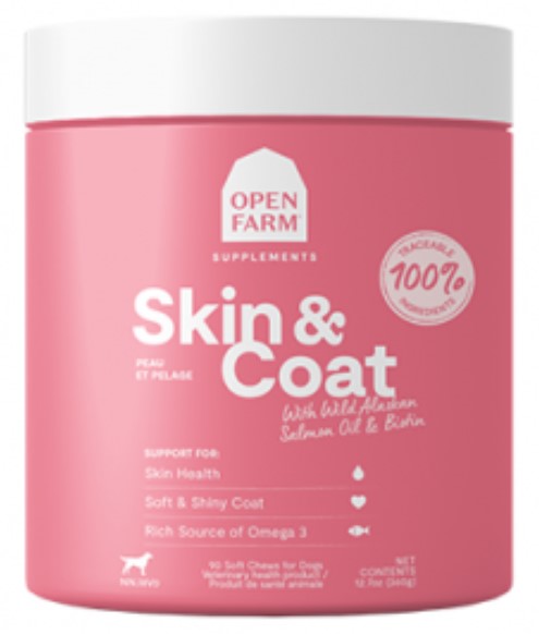 OPEN FARM SKIN &amp; COAT SUPPLEMENT CHEWS (90 PC)