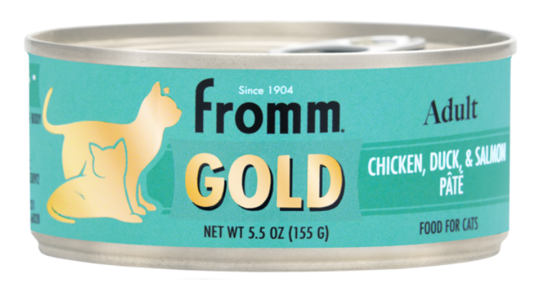 FROMM CAT GOLD ADULT CHICKEN, DUCK &amp; SALMON PATE 5.5OZ
