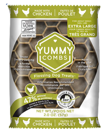 YUMMY COMBS FLOSSING DOG TREATS CHICKEN X-LARGE