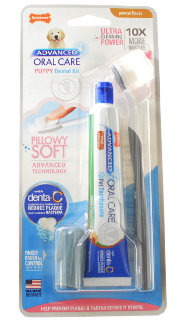 NYLABONE ADVANCED ORAL CARE PUPPY DENTAL KIT (3CT)