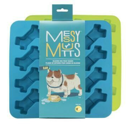 MESSY MUTTS SILICONE BAKE & FREEZE TREAT MAKER (2PK)