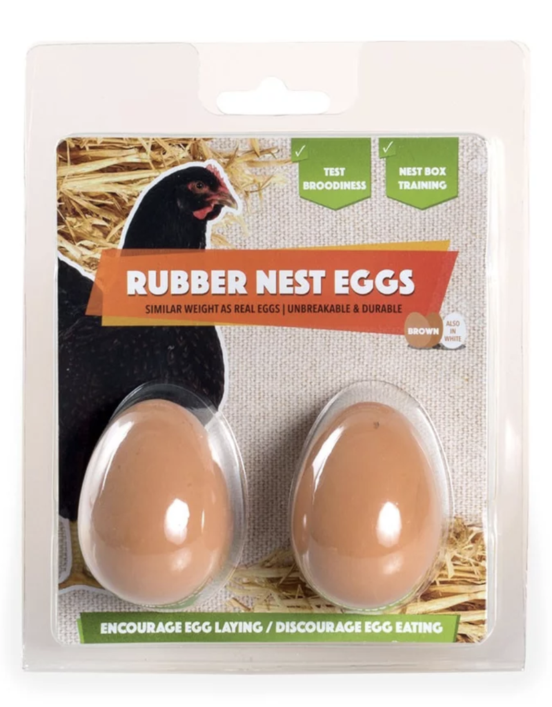 RUBBER EGG BROWN 2PK