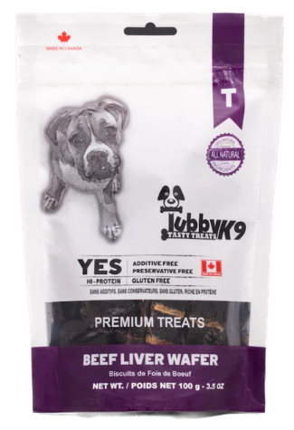 TUBBY K9 DEHYDRATED BEEF LIVER WAFER 100G