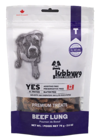 TUBBY K9 BEEF LUNG 75G