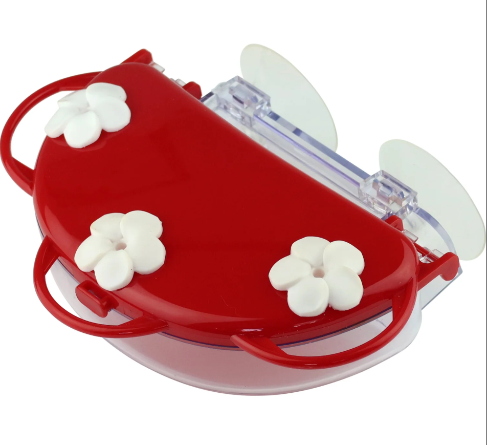 NATURE'S WAY TRADITIONAL WINDOW HUMMINGBIRD PLASTIC FEEDER 8OZ