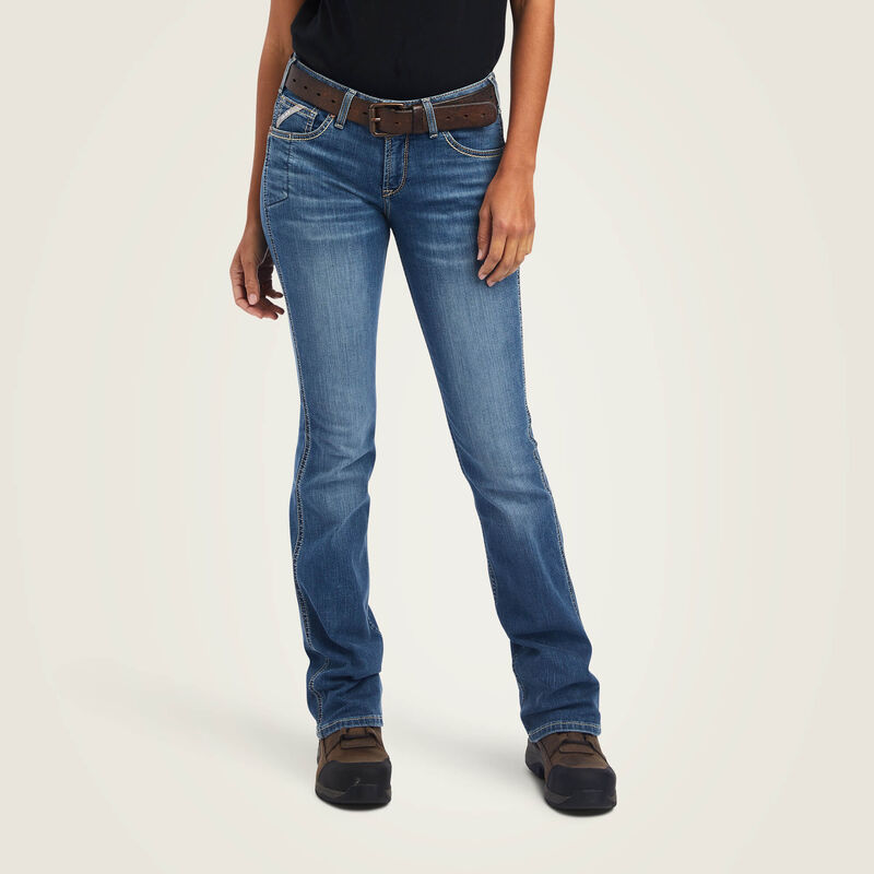 ARIAT WOMENS BOOTCUT JEAN REBAR RIVETER MALIBU 33 L