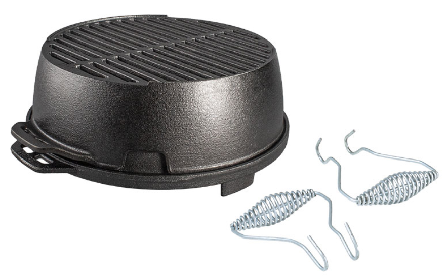 LODGE CAST IRON KICKOFF GRILL 12&quot; BLACK