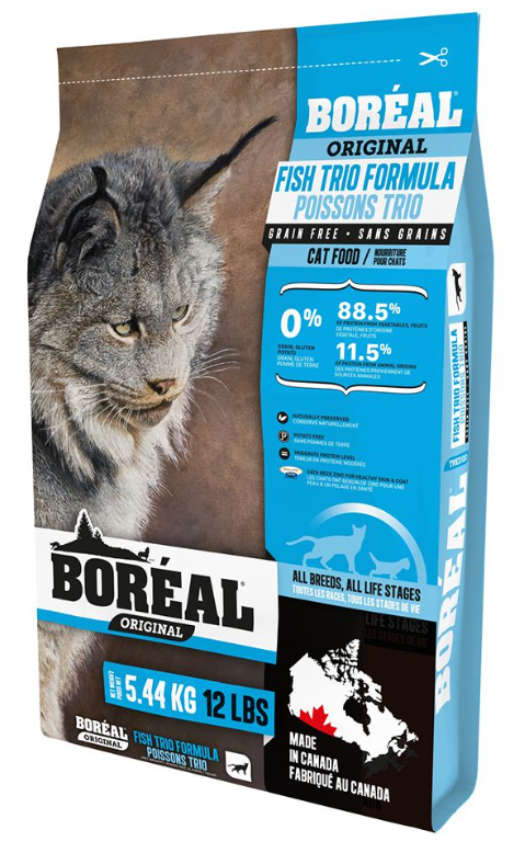 BOREAL CAT ORIGINAL GRAIN FREE FISH TRIO 5.44KG